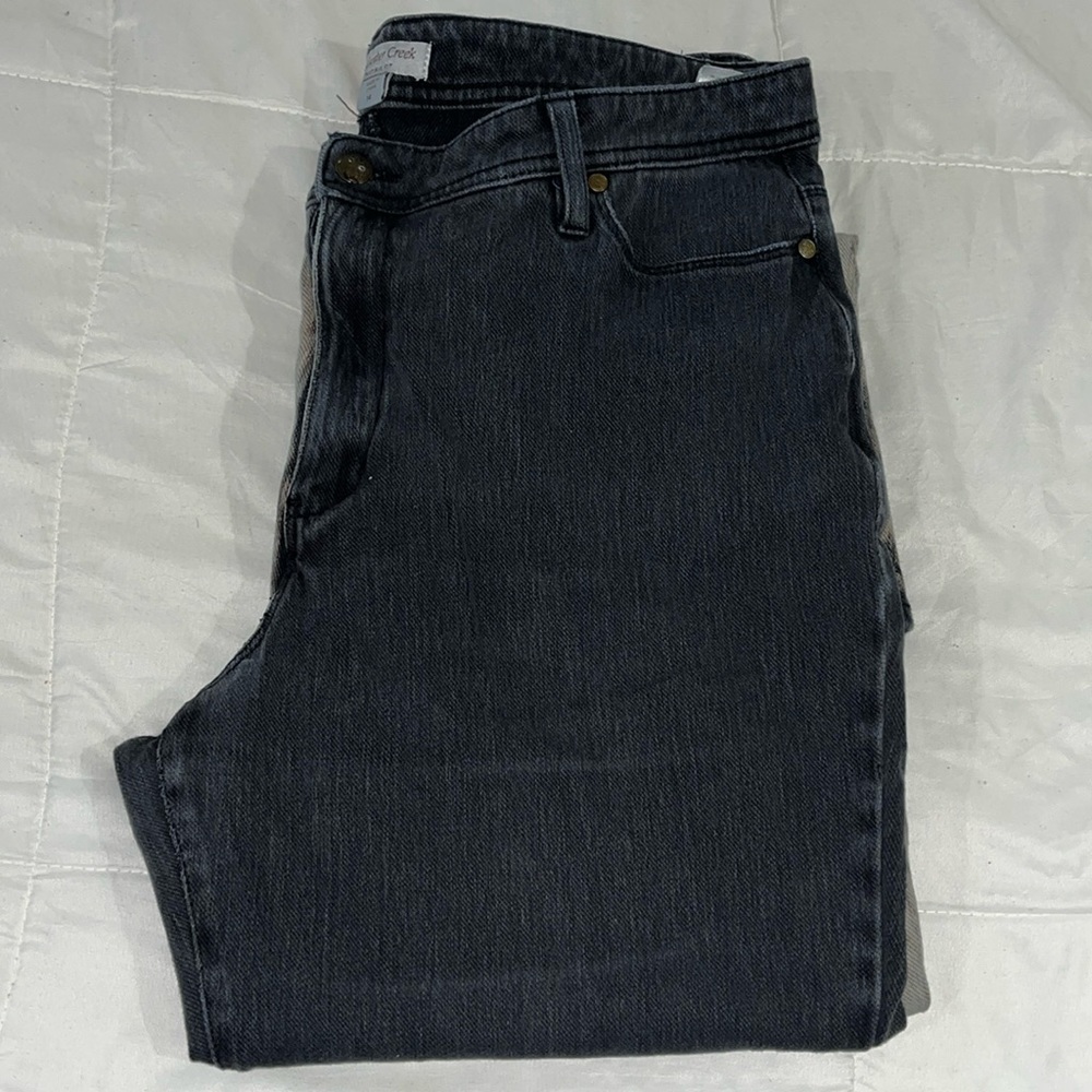 Coldwater Creek Women’s Natural Fit Two Tone Bleached and Solid Jeans size 14